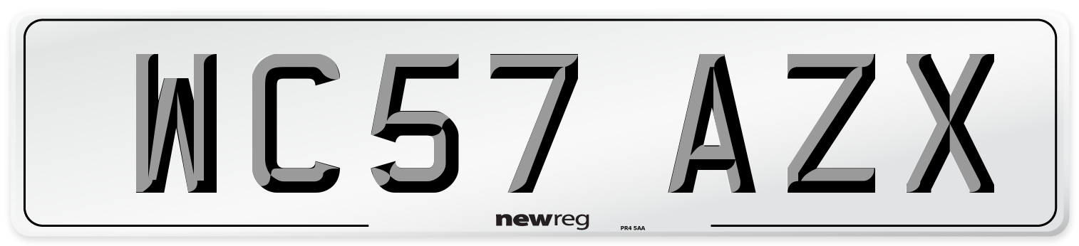 WC57 AZX Number Plate from New Reg